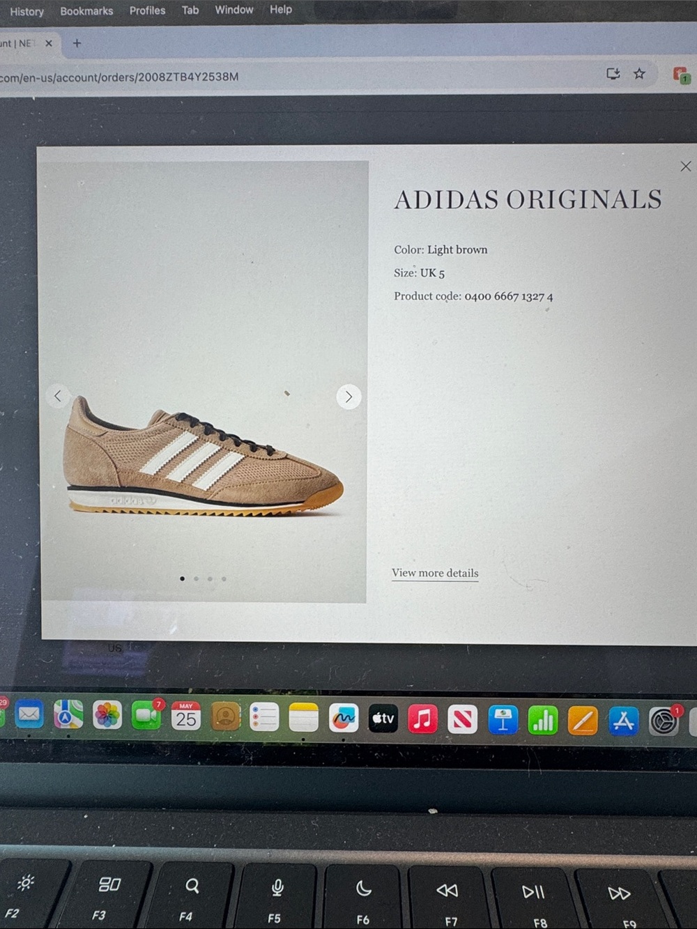 adidas Originals Light Brown Retro Trainer with White Stripes